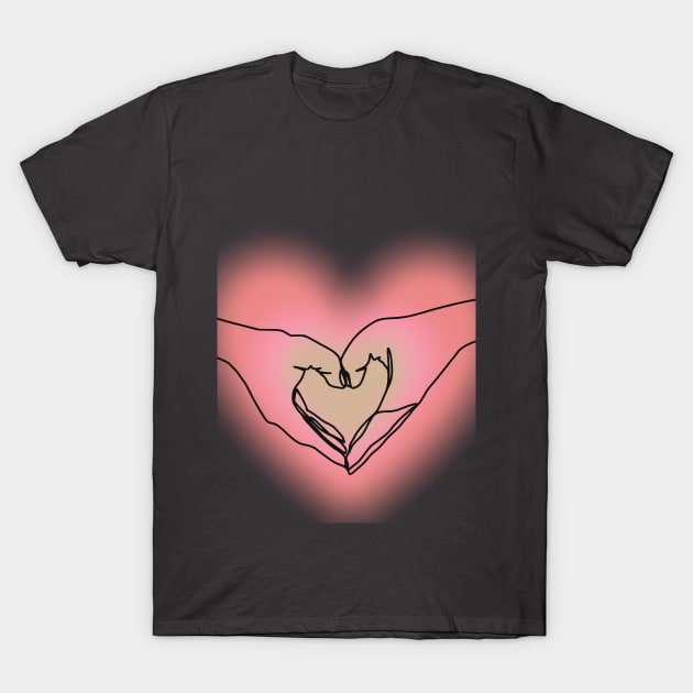 Heart Hands T-Shirt by Lovli Lakin Designs